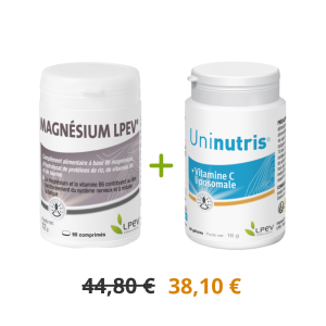 PACK Fatigue : Magnesium Lpev® + Uninutris® Vitamine C Liposomale